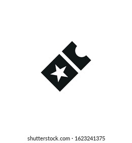 ticket vector icon on white background