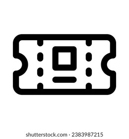 ticket vector icon on white background