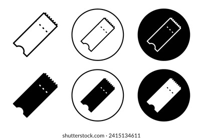 ticket vector icon set collection. Ticket Outline flat Icon.