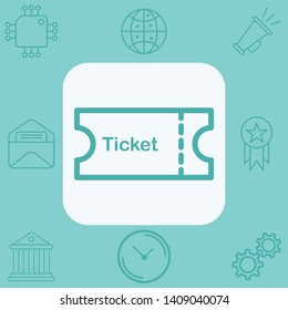 Ticket vector icon sign symbol