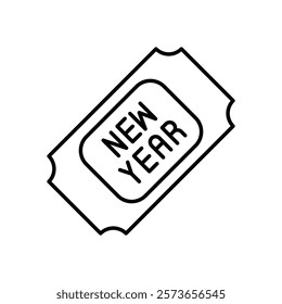 Ticket vector icon stock illustration