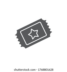 Símbolo de icono del vector de tickets permiso aislado en fondo blanco