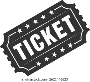 Ticket vector icon template illustration
