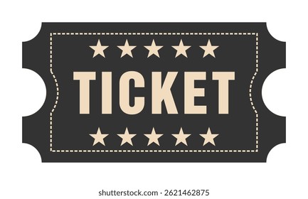 Ticket vector icon template illustration