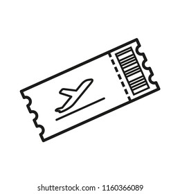 ticket vector icon in trendy flat design 