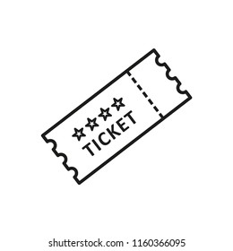 ticket vector icon in trendy flat design 