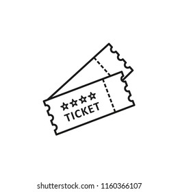 ticket vector icon in trendy flat design 
