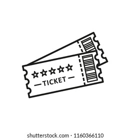 ticket vector icon in trendy flat design 