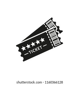 ticket vector icon in trendy flat design 