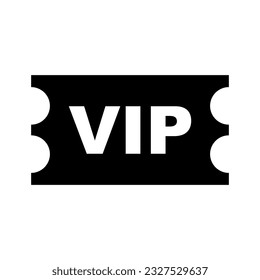 Ticket vector icon, vip symbol. Simple, flat design for website or mobile app