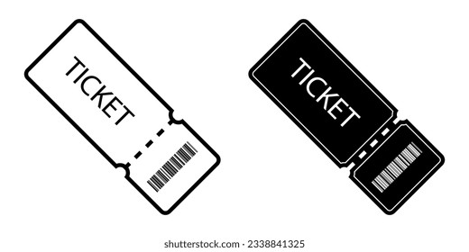 Ticket - vector icon. Ticket for web design. Tickets. Modern design. Vector illustration