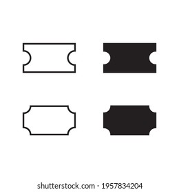 Ticket vector icon for web sites