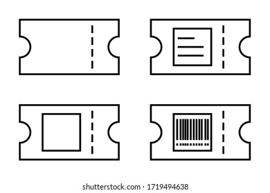 Ticket Vektorsymbole Set, Illustration einzeln für Grafik und Web-Design.
Tickets Symbol einzeln auf Zeichen Vektorgrafik