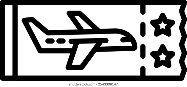 Ticket Vector Illustration Detailed Icon