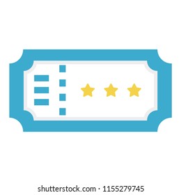 A ticket vector illustration in flat color design