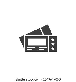 Ticket vector illustration. Glyph style icon
