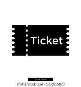 Ticket Vector Illustration Logo Template