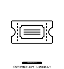 Plantilla de logotipo de iluminación del vector de boletos