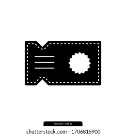 Illustration der Ticket-Vektorillustration Logo-Vorlage