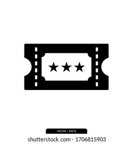 Illustration der Ticket-Vektorillustration Logo-Vorlage