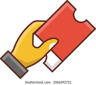 ticket Vector illustration on a transparent background. Premium quality symbols.Vector line flat color icon for concept and graphic design.