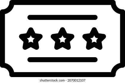 ticket Vector illustration on a transparent background. Premium quality symbols. Stroke vector icon for concept and graphic design.