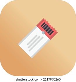 ticket Vector illustration on a transparent background.Premium quality symmbols.Vector line flat icon for concept and graphic design.
