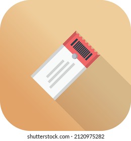ticket Vector illustration on a transparent background.Premium quality symmbols.Vector line flat icon for concept and graphic design.
