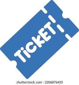 ticket Vector illustration on a transparent background. Premium quality symmbols. Glyphs vector icons for concept and graphic design. 
