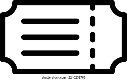 ticket Vector illustration on a transparent background. Premium quality symmbols. Thin line vector icons for concept and graphic design.