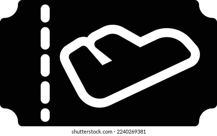 ilustración de ticket Vector en un fondo transparente. Símbolos de calidad superior. Iconos vectoriales de glifos para diseño de conceptos y gráficos. 
