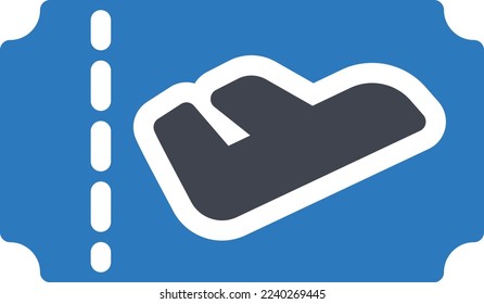 ilustración de ticket Vector en un fondo transparente. Símbolos de calidad superior. Iconos vectoriales de glifos para diseño de conceptos y gráficos. 
