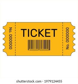 Ticket vector illustration. Transparent backgrouind. EPS 10