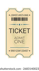 Ticket. Vector illustration of a ticket with a watermark. Guilloche pattern