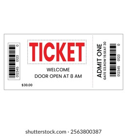 Ticket. Vector illustration for websites