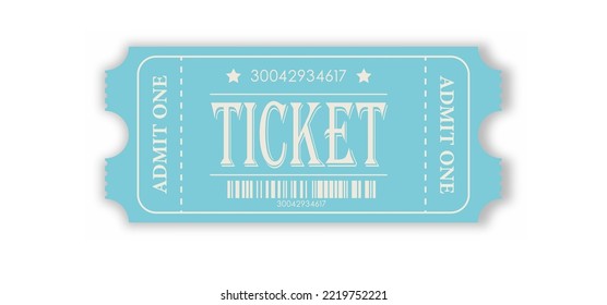 Ticket. Vector illustration for websites, applications, cinemas, clubs, mass events and creative design. Flat style