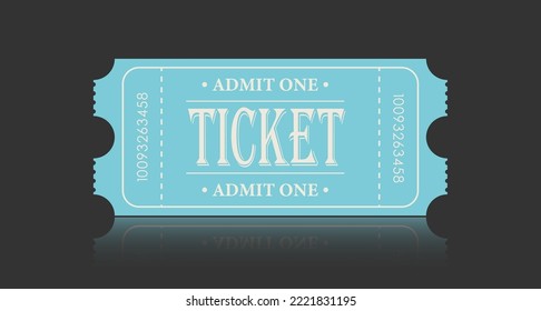 Ticket. Vector illustration for websites, applications, cinemas, clubs, mass events and creative design. Flat style