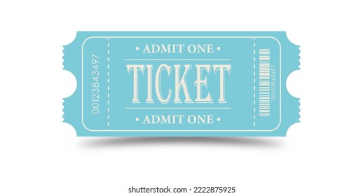 Ticket. Vector illustration for websites, applications, cinemas, clubs, mass events and creative design. Flat style