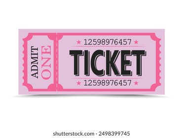 Ticket. Vector illustration for websites, applications, cinemas, clubs, mass events and creative design.
