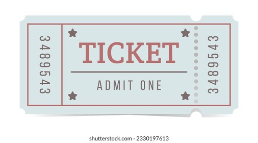 Ticket. Vector Illustration. White background.