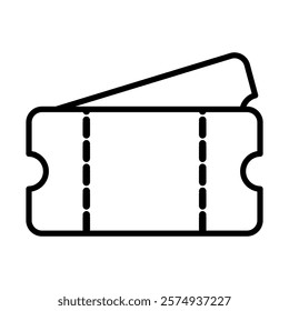 Ticket Vector Line Icon Design