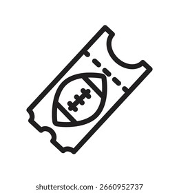 Ticket Vector outline icon. Eps 10 file