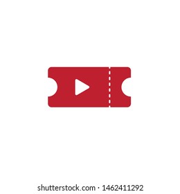 ticket video play vector design