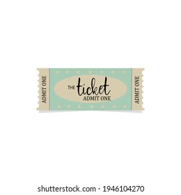TICKET VINTAGE VECTOR ON WHITE BACKGROUND