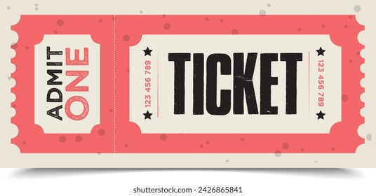 Ticket VintagTicket Invitation Design Template 