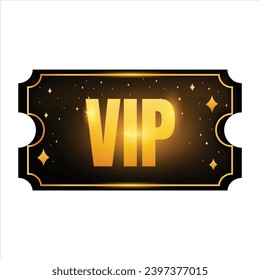 Ticket VIP Vektordesign, Tickets Kino, Park, Theater, Coupons realistische Vektorkartenvorlage.