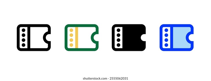 Ticket Voucher Icon. linear style sign for mobile concept and web design. Outline vector icon. Symbol, logo illustration. Vector