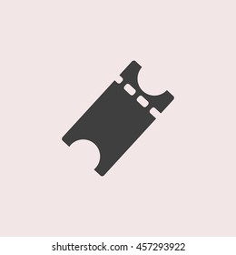 Ticket web icon. Isolated illustration