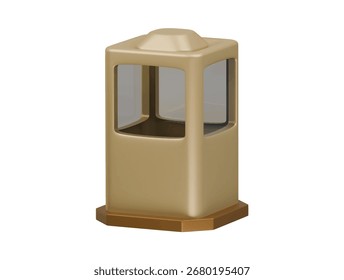 Ticketfenstersymbol 3D-Illustration rendern