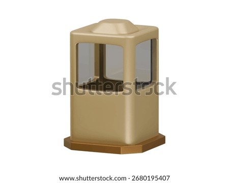 ticket window icon 3d illustration render
